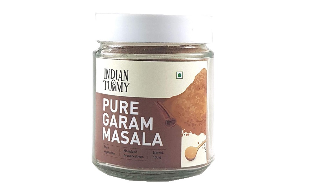 Indian Tummy Pure Garam Masala    Glass Jar  100 grams